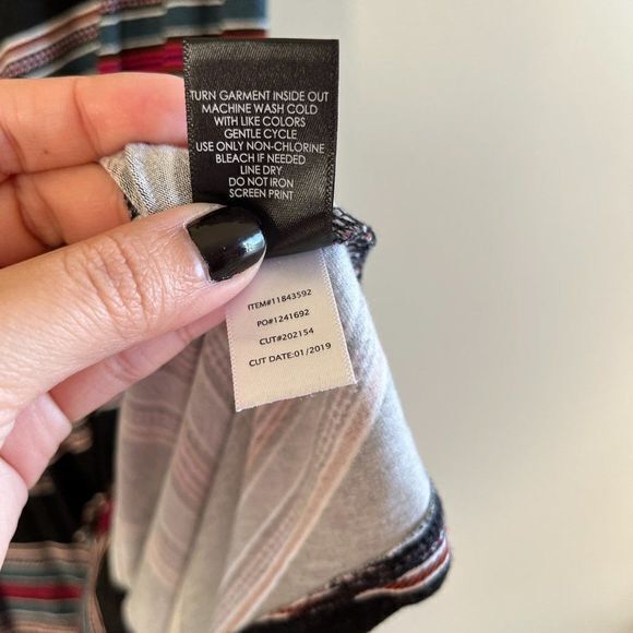 TORRID BLACK STRIPE JERSEY‎ KNIT STRIPED SWING DRESS MIDI WOMENS SIZE 2 2… - Picture 7 of 9